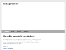Tablet Screenshot of klimageraete.de